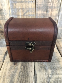 Beautiful colonial wooden box with beautiful fittings, storage box-M.