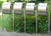 4-Fold Letterbox - 125 cm - stainless steel