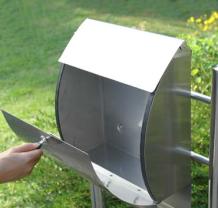 4-Fold Letterbox - 125 cm - stainless steel