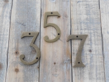 House numbers, brass antique-brass-any combination of 1-9