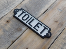 Emailleschild ''Toilette'' für die Tür