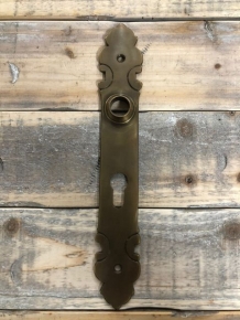 1 Doorplate-cots in patinated brass, for front doors, PZ 92