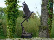 Bronze Eagle on Marble Base - 51 cm - Sculpture