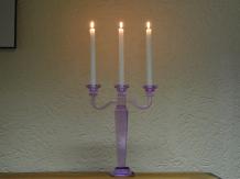 Candlestick - Lilac - 35 cm - Glass