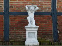 Statue Atlas on Pedestal - 130 cm - Solid Stone