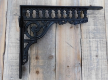 Beautiful decorative support for wall, bookshelf support, matte black