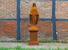 Statue of Mary on pedestal - 180 cm - Cast iron