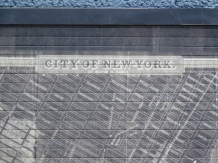 Wanddecoratie bamboe City of New York - met ophangtouw