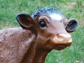 Statue Calf - 105 cm - Brown White - Polystone 