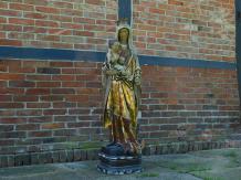 Beeld Moeder Maria met Jezus XL - 130 cm - Oud Polystone