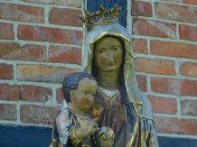 Statue Mutter Maria mit Jesus XL - 130 cm - Alt Polystone