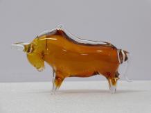 Glass Bull Statue - 30 cm Wide - Bull Statue