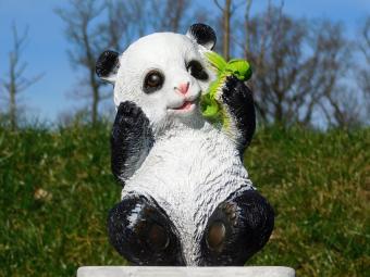 Beeld Zittende Panda - Polystone - in Kleur