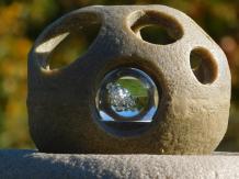 Zimmerbrunnen mit Glühbirne und LED - Wasserfallbrunnen