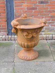 Sturdy flower pot - oxide - full stone