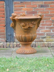 Sturdy flower pot - oxide - full stone