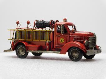 Handmade Fire Engine - 35 cm - Metal