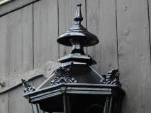 Außenlampe - 65 cm - Schwarz - Alu - mit Lampenhalterung und Glas