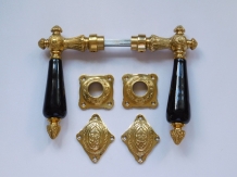 Set of door furniture for room doors - polished brass - BB