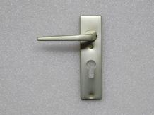 Door handle set with straight shields - PC 55 - Alu