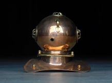 Nautical copper-brass diving helmet, beautiful!!