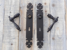 Set of door hardware for room doors - antique iron brown- BB72