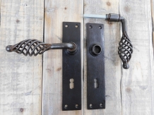 Set of door hardware - for internal doors BB 72 - antique iron - onion-shaped handles