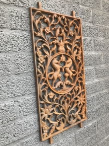 Door grille / window grille - balcony railing, but also beautiful as wall decoration, cast iron - rustic.