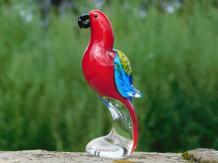 Glass sculpture Parrot - In Colour - Glass sculpture