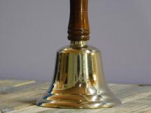 Brass Handbell - Table Bell - with Wooden Handle