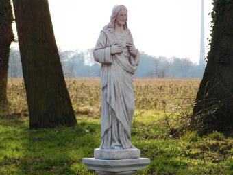 Statue Sacred Heart on Pedestal - 150 cm - Stone