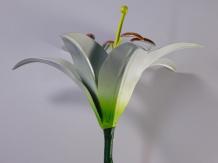 Handmade Lily - White - Metal - Garden Stake - 125 cm