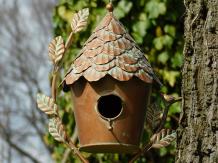 Hängendes Vogelhaus - 60 cm - Inkl. Haken - Kupferoptik