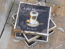 Set van 4 onderzetters Old Dutch - ''Latte Macchiato''