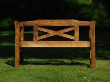 Wooden garden bench - 220 cm - with backrest