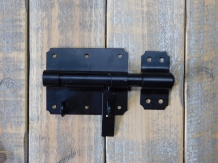 Padlock bolt - locking plate - black - 100 x 80 mm