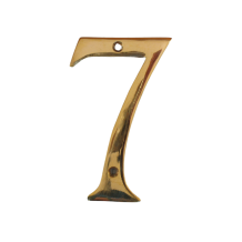 House number 7 - Brass - Glossy