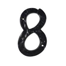 House number 8 - Black - Cast iron