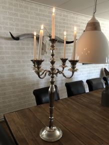 Very large nickel - raw candle candle holder, super beautiful design!!