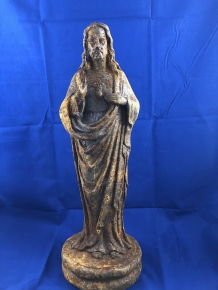 Jesus sacred heart statue, cast iron garden statue, beautifully designed heavy statue