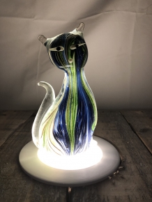 Murano glass sculpture of a sitting mini cat, Last One!!