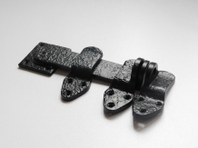 Gate bolt - antique iron, black powder coating