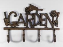 Coat rack GARDEN - 4-Hooks - Cast iron Brown