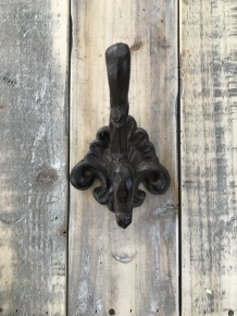 Coat rack, cast iron dark brown