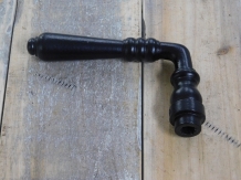 1 Door handle, tough and solid matt-black, weatherproof.