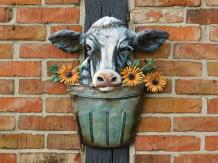 Wall decoration Cow - 50 cm - Metal - In Colour