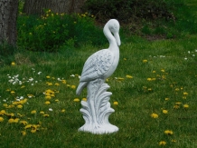 Statue of crane - solid stone