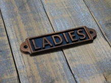 Ladies - door sign - cast iron