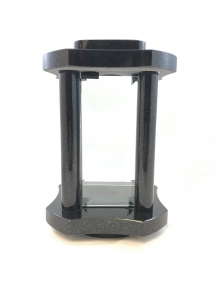 A grave lantern / tomb lamp, made entirely of granite, with faceted windows