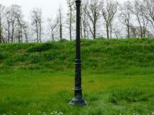 Garden lamp, cast iron lamp post with shade, classic